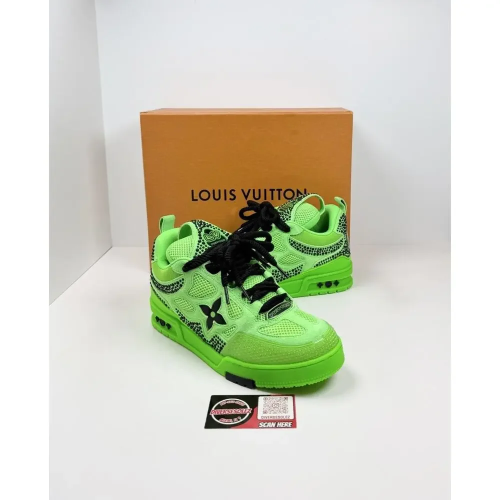 Size 8LV/9US - Louis Vuitton Skate Green Sneakers? Worn 1X/Retail $2.5K! Louis Vuitton Skate Sneaker Green for sale | eBay main image 2